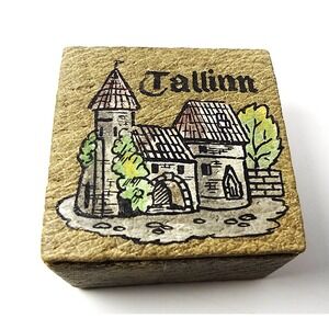 Tallinn Estonia Leather Trinket Box Keepsake‎ Decor